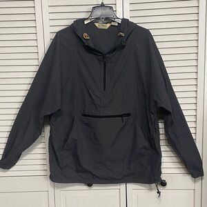 Vtg L.L. Bean Hooded Anorak Pullover Windbreaker  Size L